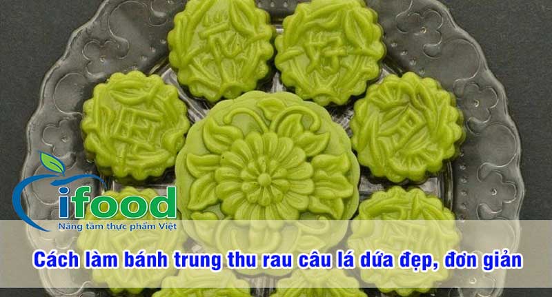 Cách làm bánh trung thu rau câu lá dứa đẹp, đơn giản